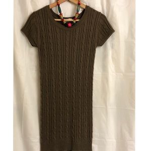 Cute Chocolate Brown Sweater Dress